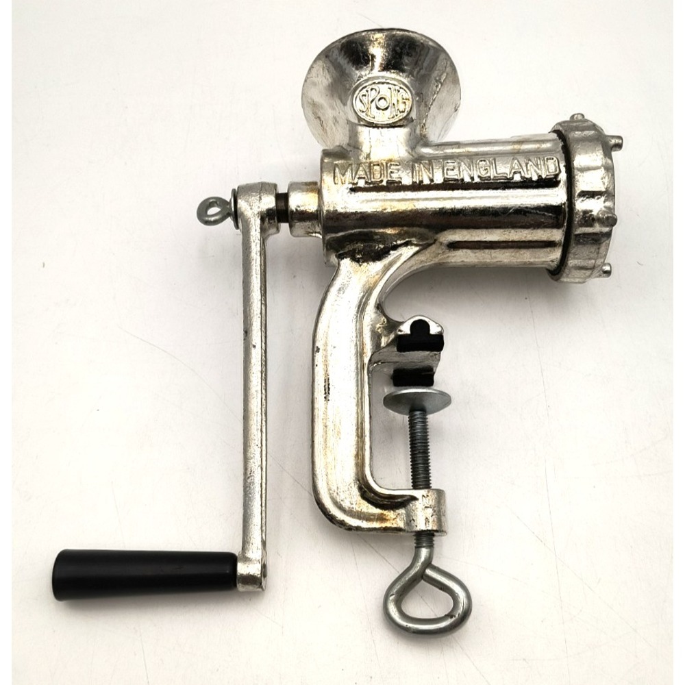 Vintage Spong No 8 Manual Meat Grinder Mincer Made in England Complete